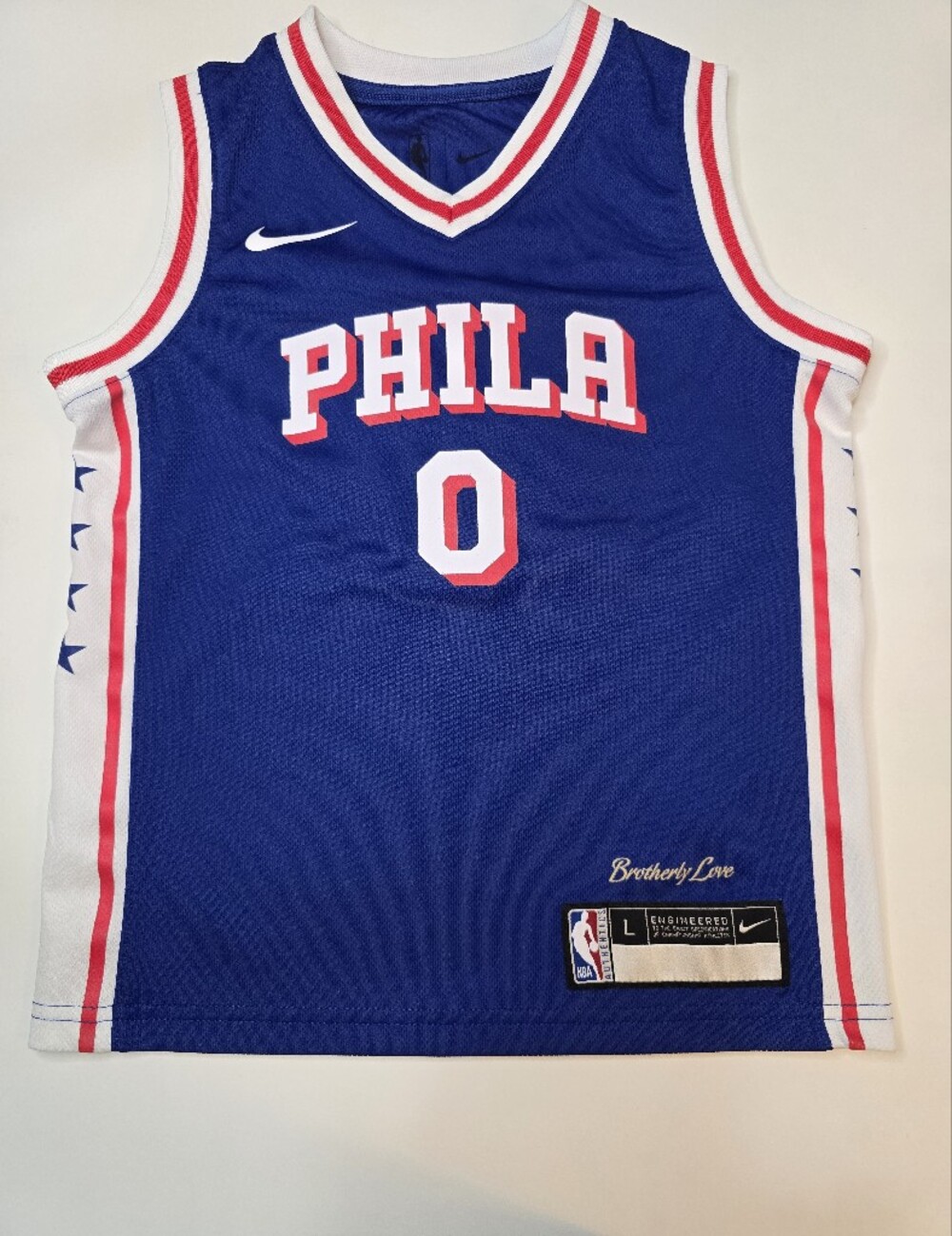 Nike Philadelphia 76ers Maxey Basketball Jersey with Red & White Trim